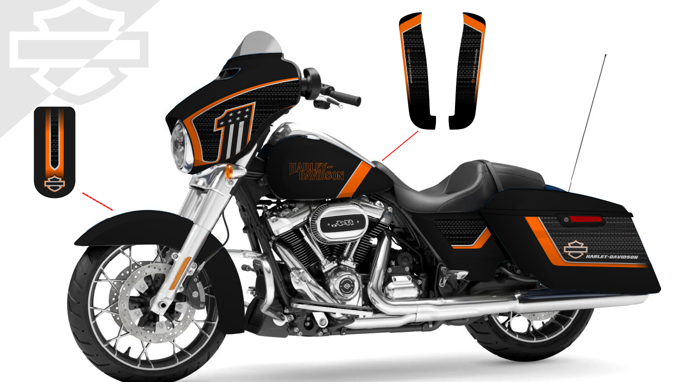 Street Glide Harley Davidson Graphics Kit 31