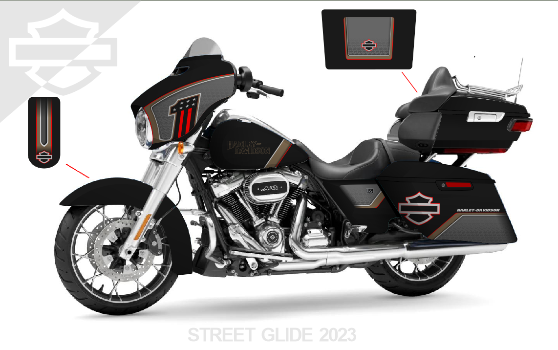 Street Glide Harley Davidson Graphics Kit 22