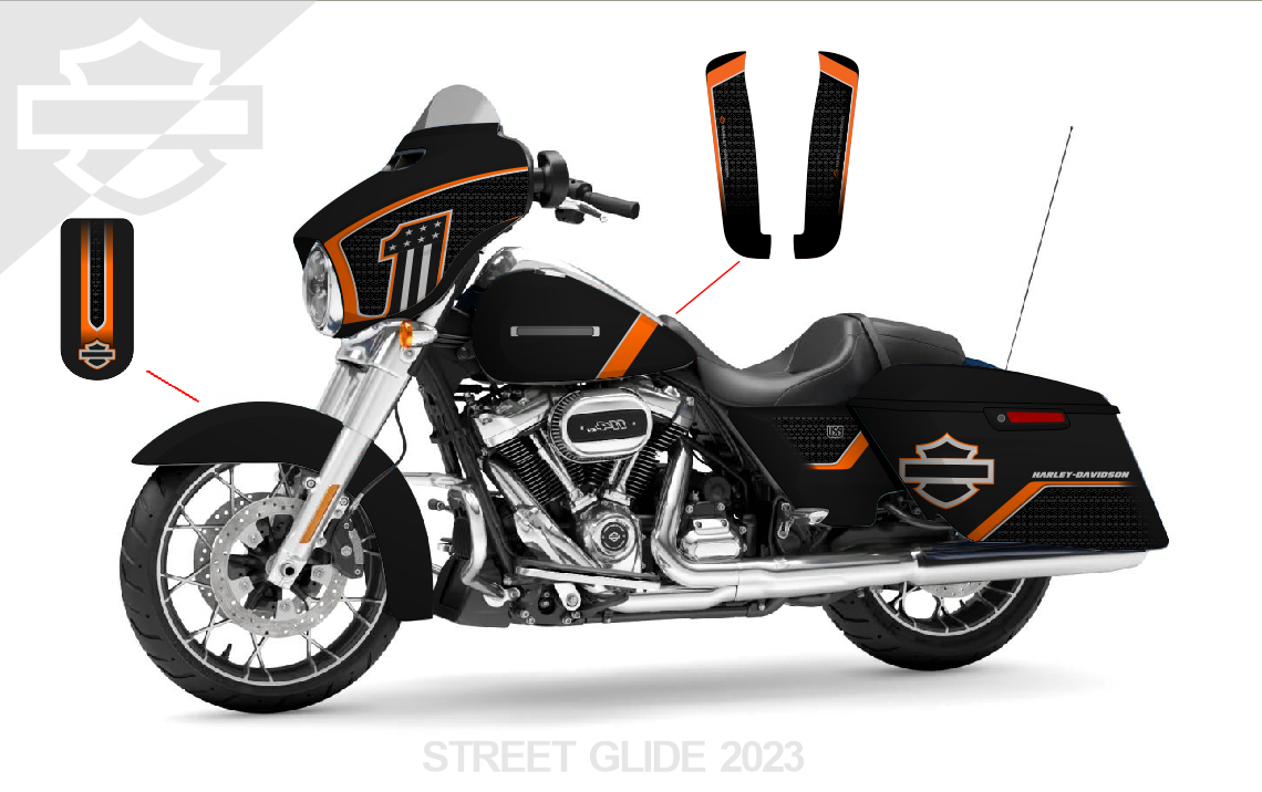 Street Glide Harley Davidson Graphics Kit 24