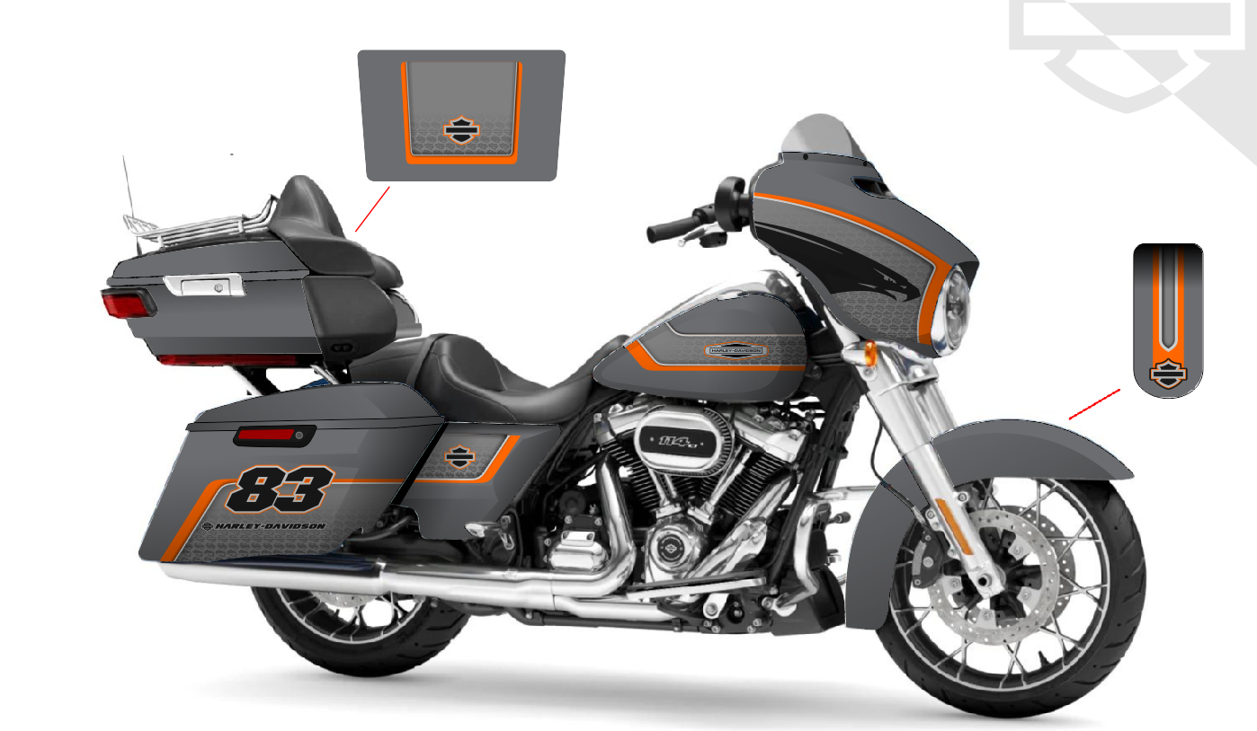 Street Glide Harley Davidson Graphics Kit 21